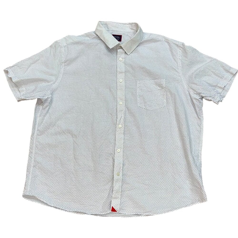 UNTUCKit Short Sleeve Button Up Casual Shirt Cotton Linen XXL Collar Summer